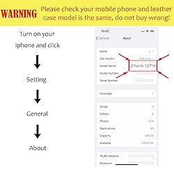 RMAWRAD for iPhone 13 pro Wallet case 6.1, Genuine