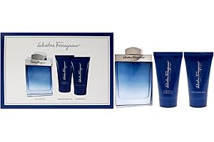 Salvatore Ferragamo Subtil for Men - 3 Pc Gift Set 3.4oz EDT Spray, 2.5oz Shampoo and Shower Gel, 1.7oz After Shave Balm