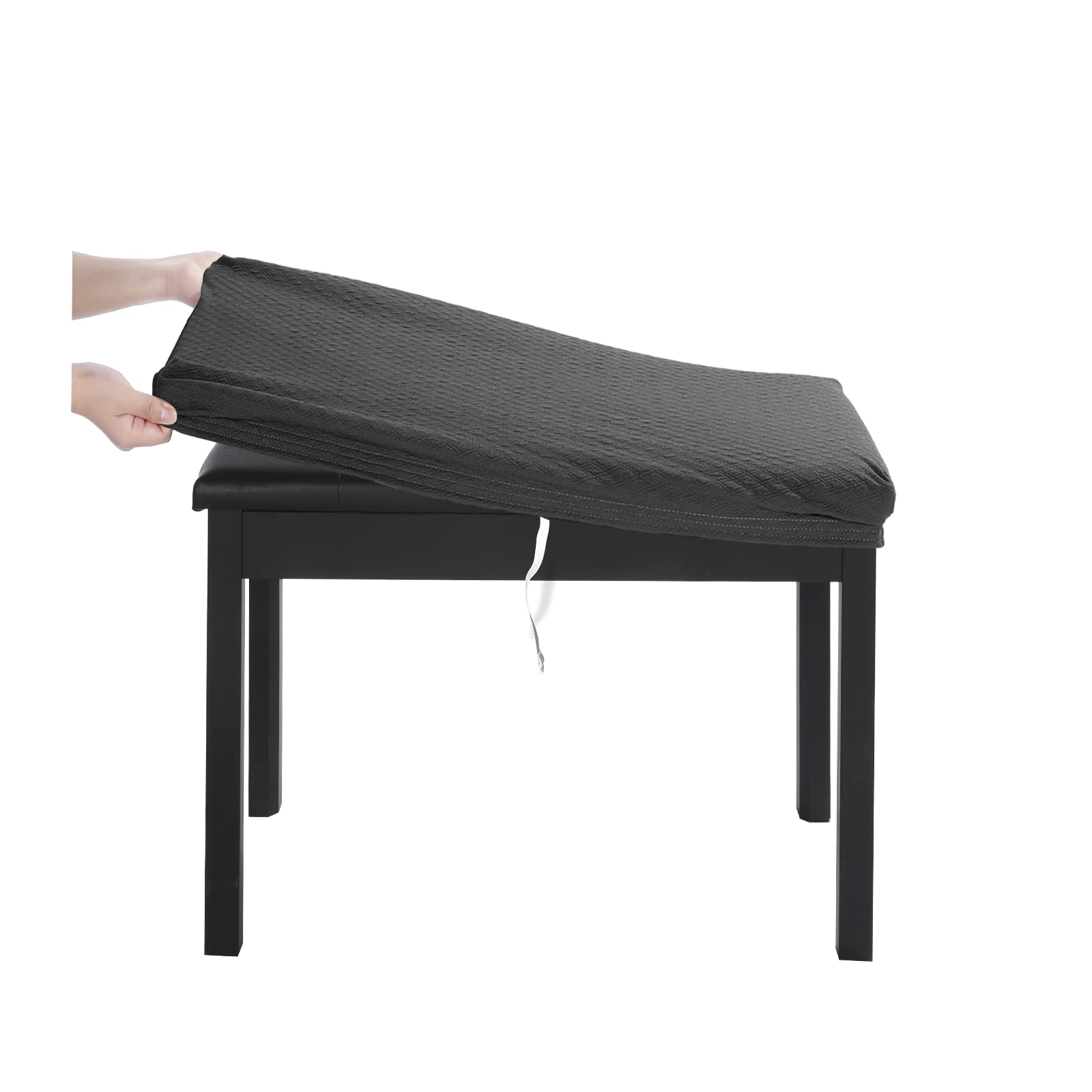 BUYUE Luxury Piano Bench Cover, (20"- 27") L x