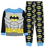 AME DC Comics Batman Little Boys New Look Long Sleeve Pajamas Cotton Pajamas Tight Fit (5T)