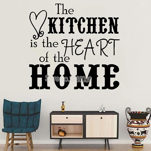 Zqyjhkou Cocina Cita Etiqueta De La Pared Calcomania La Cocina Es