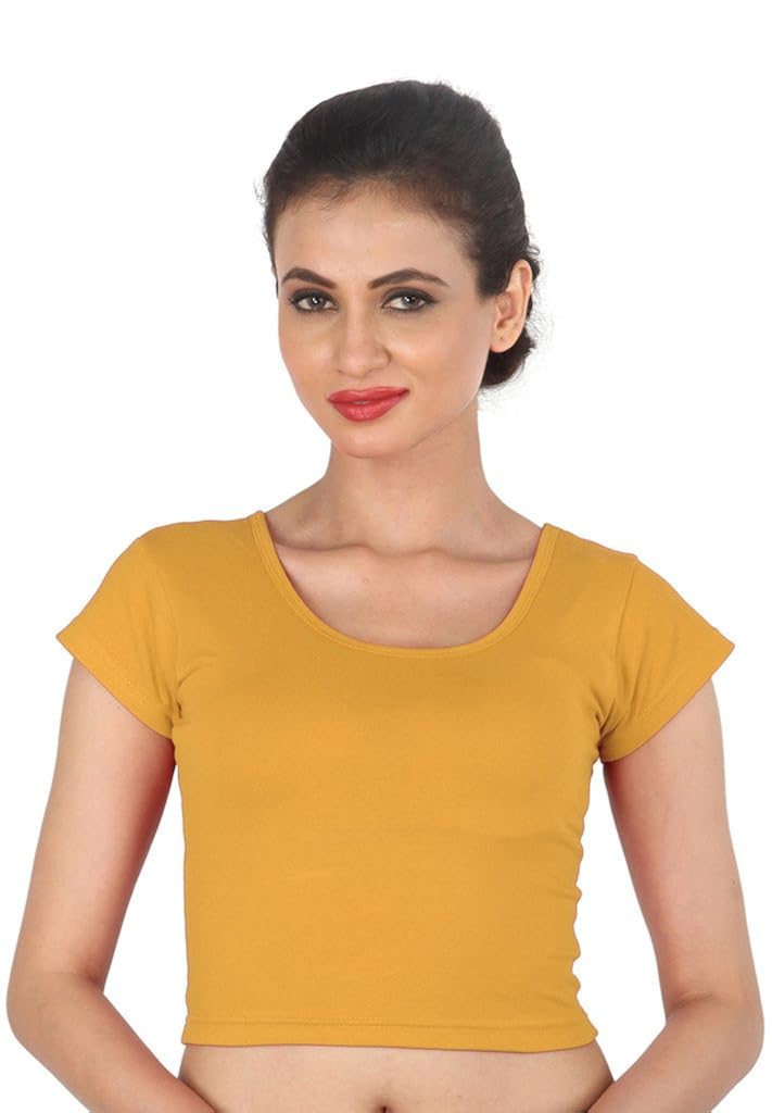 areum women's lycra stretchable readymade saree blouse (fits bust size 30-36 '')