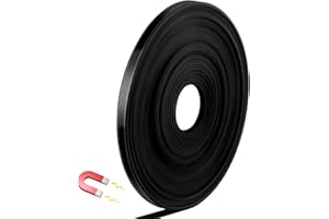 AmazingSpark Magnetic Tape Roll Thin Strips, 0.39 Inch x 33 Feet Magnetic Board Dividers Whiteboard Graphic Decorative Tape Marking Line for Classroom Office Art Accessories(Black)