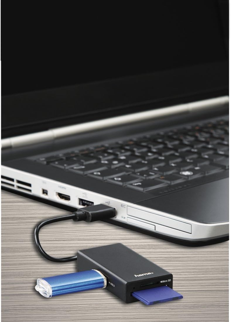 Hama USB 2.0 Type-C Hub/Card Reader for Tablet, black - Image 5