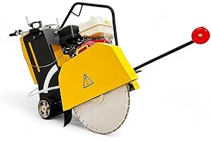 HOC PMEQ520 20 INCH SEMI-Automatic Concrete Asphalt Floor Saw Compatible with Honda GX390 + 7.5 INCH Cutting Depth!