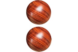 Alipis 2PCS Wooden Hand Massage Balls 5cm Acupoint Massage Therapy Balls for Finger Flexibility and Muscle