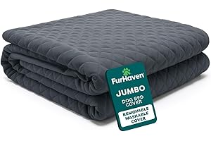 Furhaven Replacement Dog Bed Cover Quilted Sofa-Style, Machine Washable - Iron Gray, Jumbo (X-Large)