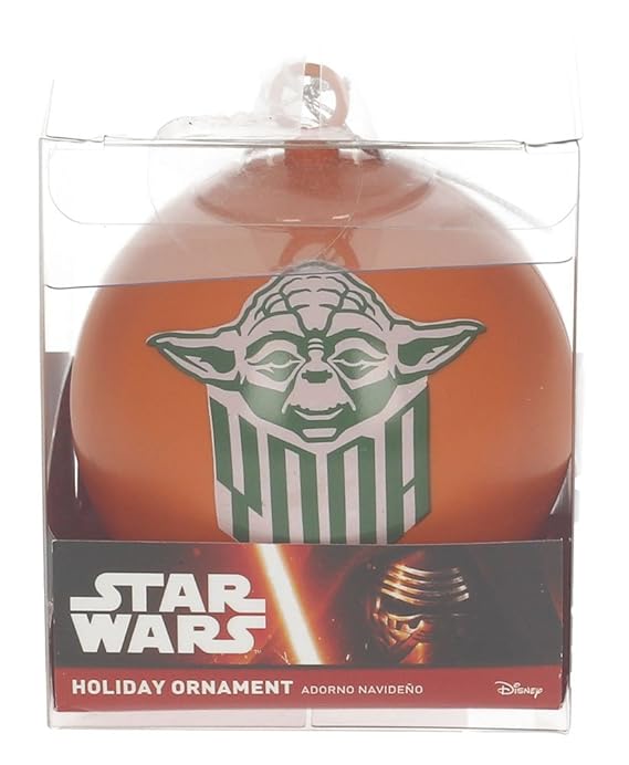 Star Wars Yoda Weihnachtskugel, weiß, 8 x 8 x 8