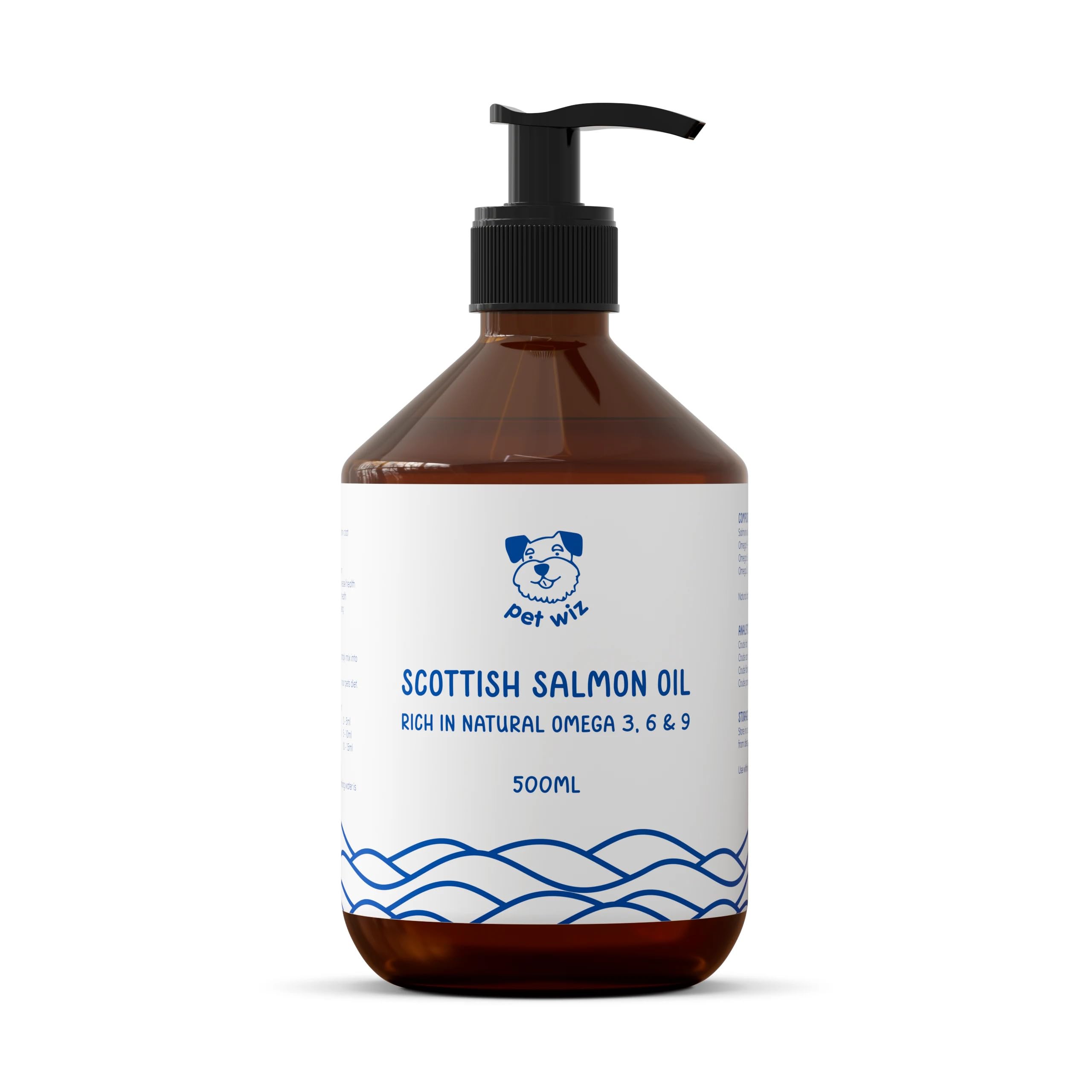 100% Natural Scottish Salmon Oil for Pets – Rich in Omega-3, 6, and 9 | Supports Skin & Coat, Joints, Digestion, and Overall Wellness, 500ml