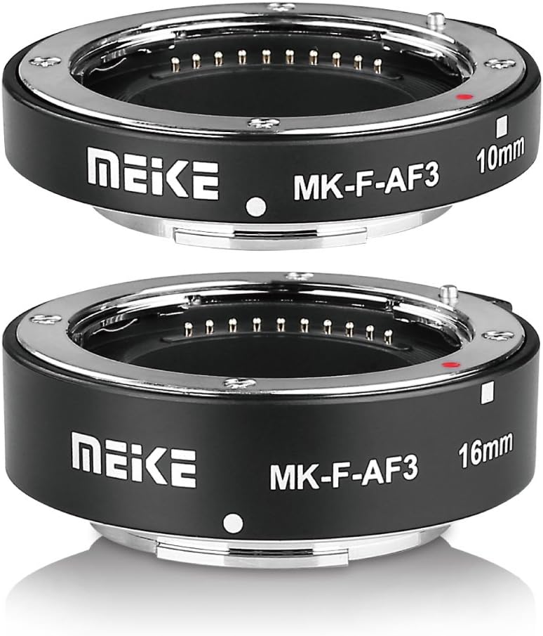 MEIKE MK-F-AF3 Auto Fucus Macro Extension Tube for Compatible with All Fujifilm Mirrorless Camera(10mm 16mm only or conbination) X-T1 X-T2 X-Pro1 X-Pro2 X-M1 X-T10 X-A1 X-A2 X-E1 X-E2 X-E3 etc - Image 3