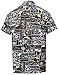 La Leela Men's Aloha Hawaiian Shirt Short Sleeve Button Down Casual Beach Party