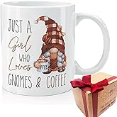 SUUURA-OO Novelty Gnomes Coffee Mug Gift for Coffee Lover Gnome Lover, Who Loves Gnomes And Coffee Funny Gnome Mug Gift, Coffee Bar Gifts, Birthday Christmas Gifts for Gnome Lover
