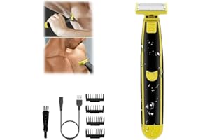 ATLODAS Wet and Dry Electric Shaver, Men's Electric Shaver, 360 Face Hybrid Electric Beard Trimmer and Shaver with 4 Interchangeable Cutter Heads, Non-Slip and Durable, Great for Gift (1PCS)