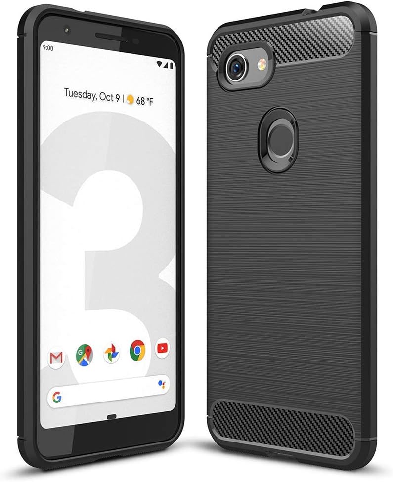 Lustree Back Cover for Google pixel 3 (Silicone|Black)