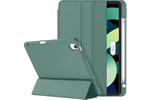 ZryXal iPad Air 11 Inch Case M2 2024/ iPad Air Case 5th Generation/4th Generation 2022/2020 10.9 Inch, Smart iPad Case[Support Touch ID and Auto Wake/Sleep] (New Midnight Green)