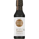 SAN J INTERNATIONAL Organic Low Sodium Tamari Soy Sauce, 10 FZ