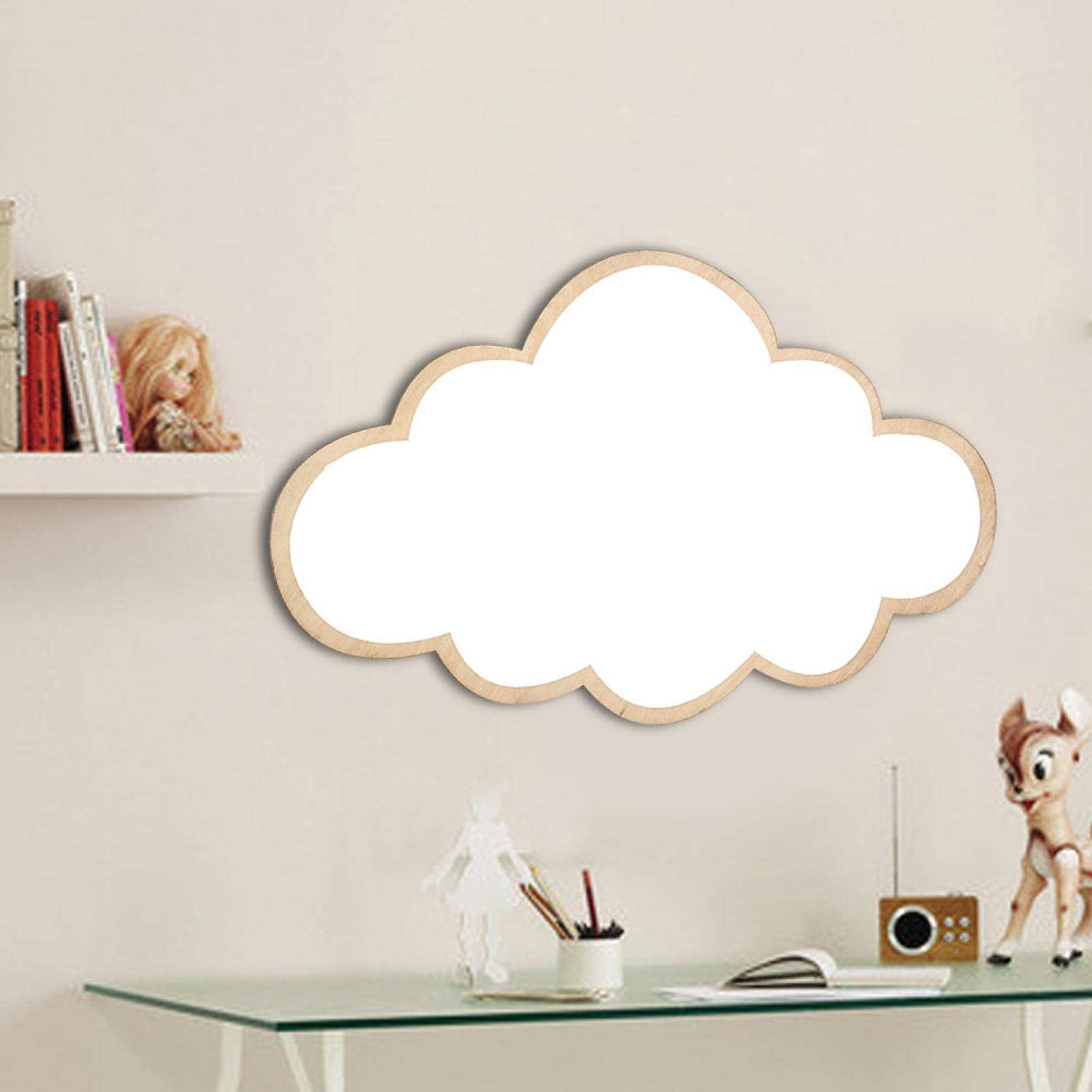 MOUMOUTEN Kids Room Mirror - Nordic Acrylic Decorative Mirror, Art Home Crafts Nursery Decoration, Shatterproof, Suitable for Children's Bedroom & Living Room Spaces (Clouds)