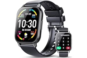 Hoxe Smart Watch (Answer/Make Calls), 1.85" Smartwatch for Men Women IP68 Waterproof, 112 Sport Modes, Fitness Activity Tracker, Heart Rate Monitor Sleep Step Counter, Smart Watches for Android iPhone