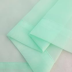 PHILEASY Window Sheer Light Green Curtains 63