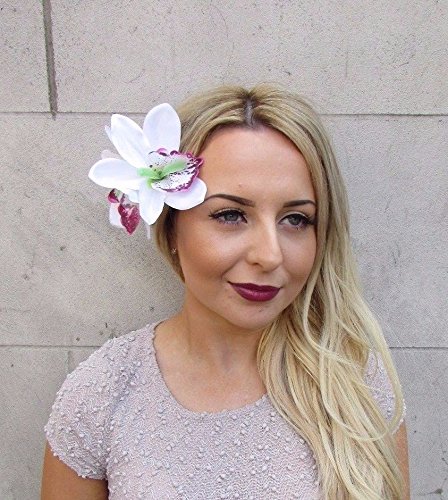 Starcrossed Boutique Double White Orchid Flower Hair Clip