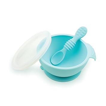 baby feeding bowl with spoon