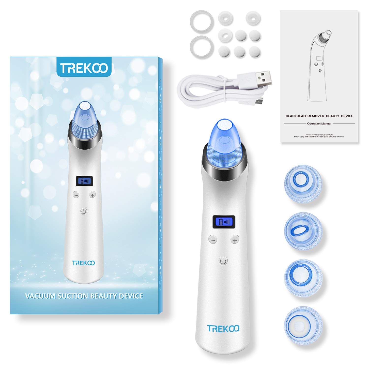 Blackhead Remover Vacuum - Electric Blackhead&Blemish Removers Pore Vacuum Suction Device Cleaner Extractor Tool Beauty Comedo Removal for Men&Women: Beauty