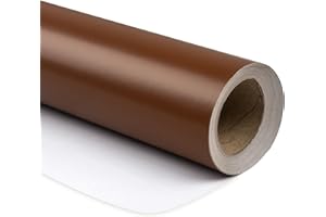 RUSPEPA Chocolate Brown Wrapping Paper Solid Color - Mini Roll - for Christmas, Wedding, Birthday, Shower, Congrats, and Holiday - 17 Inches X 32.8 Feet
