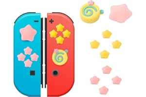 NANANINO Cute Thumb Grips for Nintendo Switch, Switch OLED Button Caps and Switch OLED Dpad Stickers