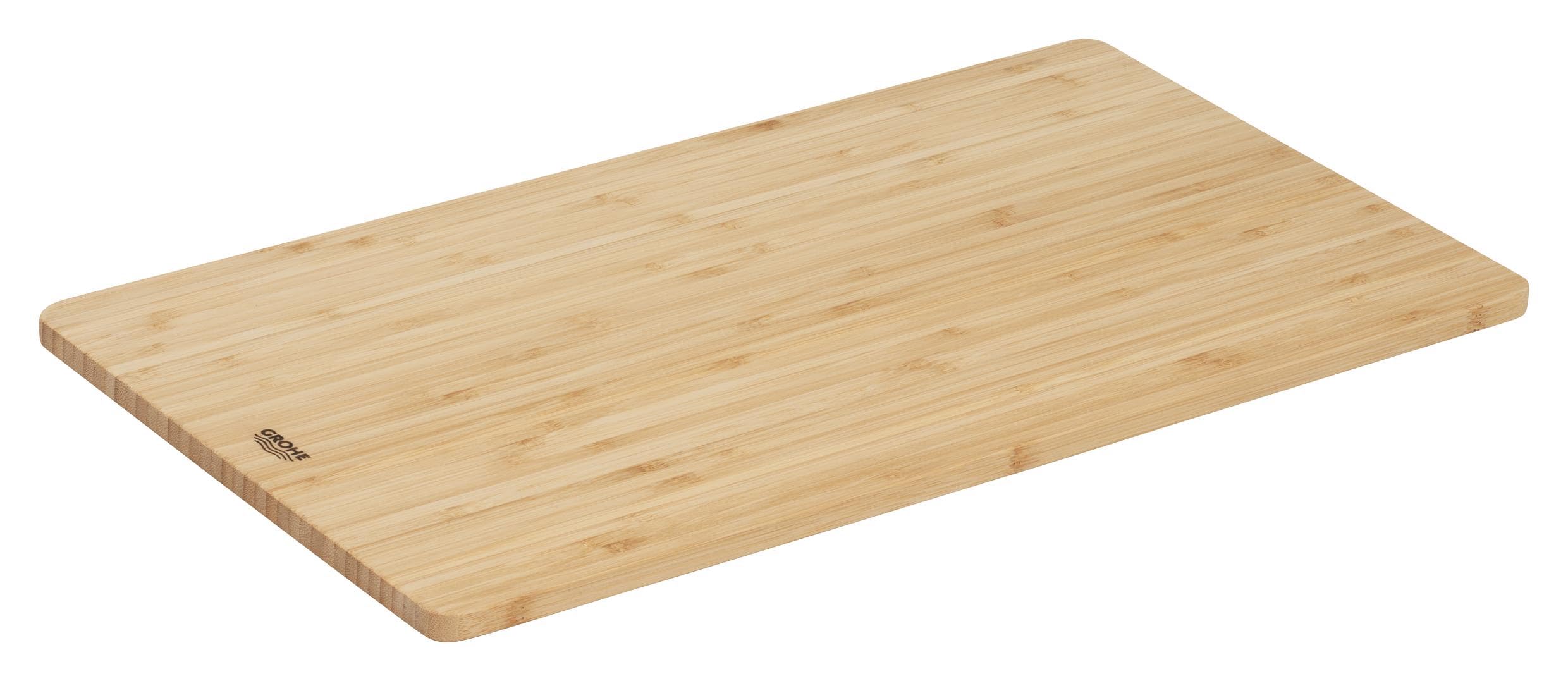 GROHE Wooden Chopping Board, Over Kitchen Sink Cutting Board, Dimensions 450 x 240 x 19 mm, Bamboo, FSC Certified, 40750HV0