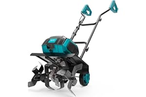 36V Cordless Tiller Cultivator Compatible with Makita 18V Battery(Tool Only), Electric Garden Tiller w/175 RPM, 16 Steel Tine