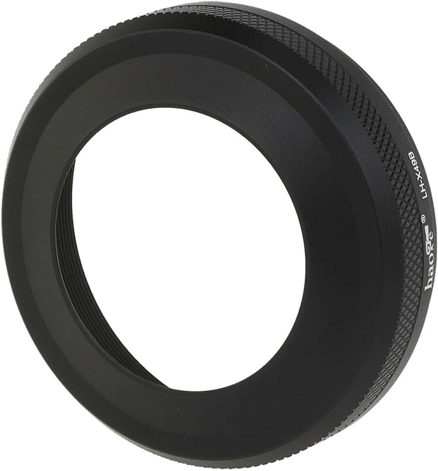 Haoge LH-X49B 2in1 Metal Ultra-Thin Lens Hood Shade with Adapter Ring for Fujifilm Fuji FinePix X100 X100S X100T X70 X100F DSLR Camera Black Replace Fujifilm LH-X100 AR-X100 LH-X70 - Image 5