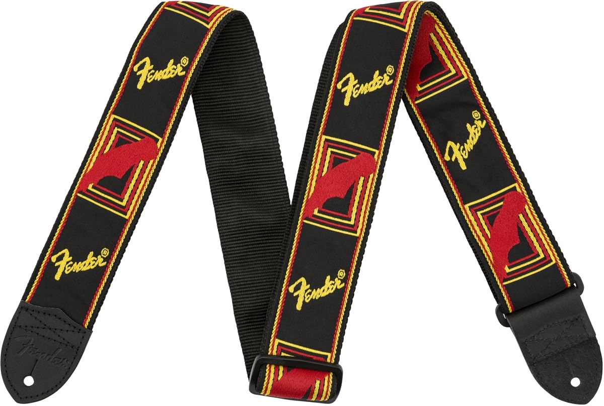 Fender Guitar Strap Monogrammed 2'' Black / Yellow / Red