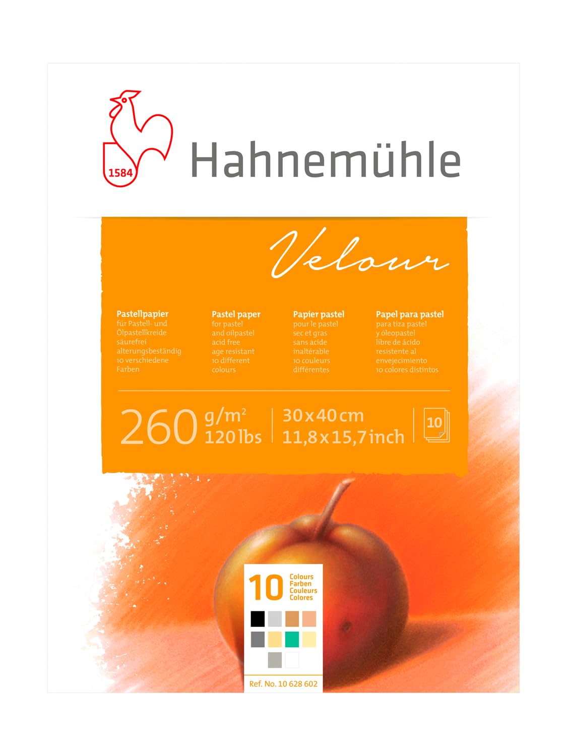 Hahnemuhle Velour 260 GSM Pad - 24 x 32cm Mixed Colours