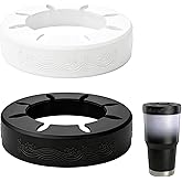 XccMe Reusable Silicone Tumbler Ring,2Pack BPA-Free Iced Coffee Sleeve for 30oz YETI/RTIC/BJPKPK Tumblers, Fits 3.9-4 Inch Cup Mouth, Dishwasher Safe,for Most 30oz Stainless Steel Tumbler
