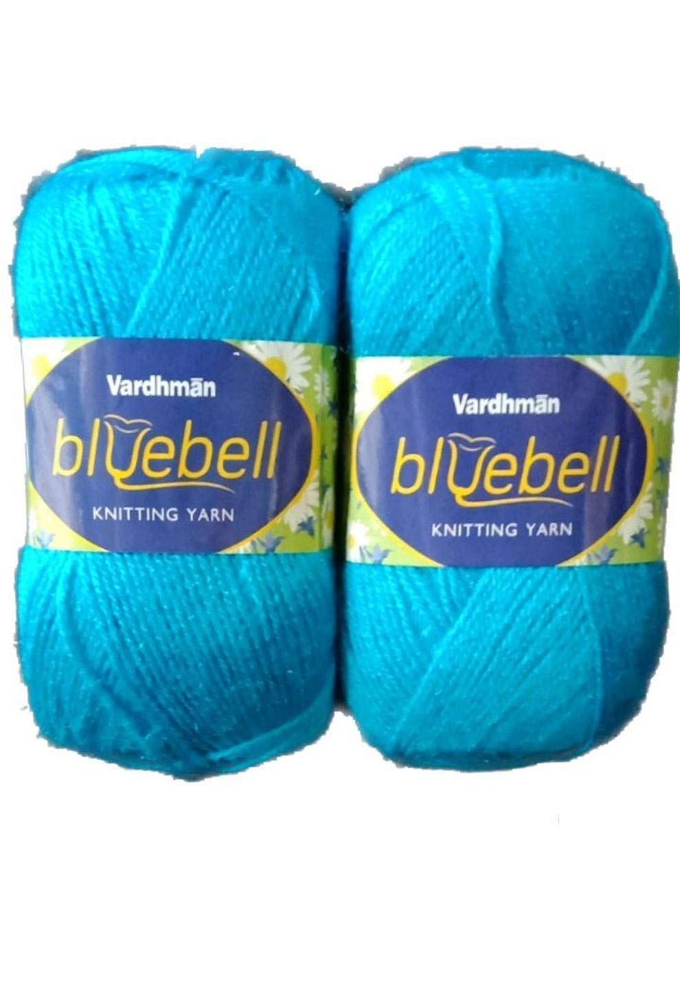 VARDHMAN YARN Bluebell Dyed Acrylic Knitting Yarn Thread (Aqua Blue