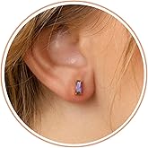 JSJOY Dainty Birthstone Stud Earrings for Women Tiny Birthstone Earring Birthday Gifts for Teen Minimalist Gold Earrings Valentine's Day Mother's Day Gifts for Mother Wife Girlfriend Her