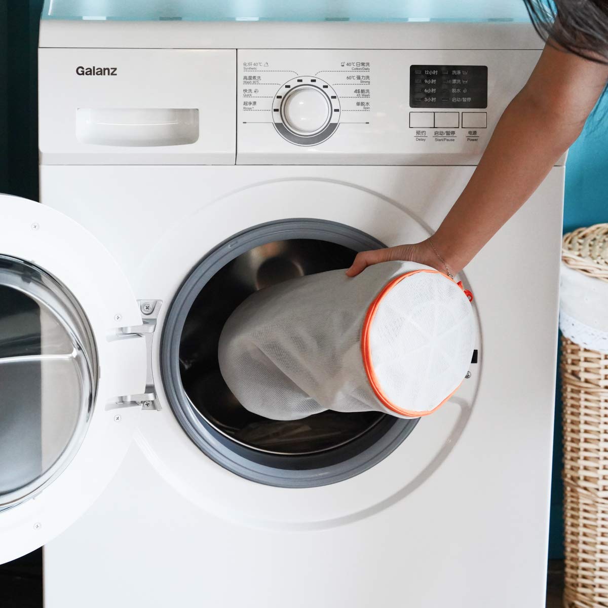 Jazba Laundry Bag Shoe Mesh Wash Bags Washing Machine Sneaker Wash Bag Reusable Durable with Zipper, S