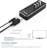 RSHTECH Powered USB C 7-Port USB 3.0 Hub with Individual On/Off Switches view 4