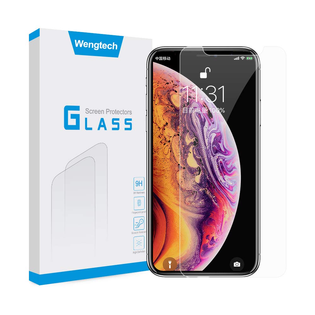WengTech 3D Curved 9H Hardness Case Friendly Shatter Proof Touch Sensitive Ultra Clear Tempered Glass Screen Protector Film for iPhone XR 6.1 inch
