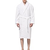Alpine Swiss Dario Mens Luxury Waffle Knit Cotton Bathrobe Shawl Collar Hotel Spa Robe