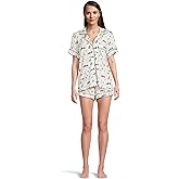 Eberjey Gisele Printed The Relaxed Short PJ Set for Women - Short Sleeves, All Over Polka Dots and Classic Folded Collar