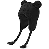 Durio Baby Winter Hat with Cute Pom Pom Earflap Warm Fleece Lining Baby Beanie for 6-24 Months Infant Toddler Boys and Girls