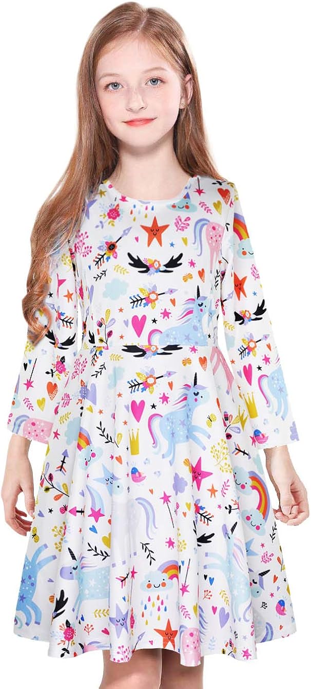 girls long floral dress