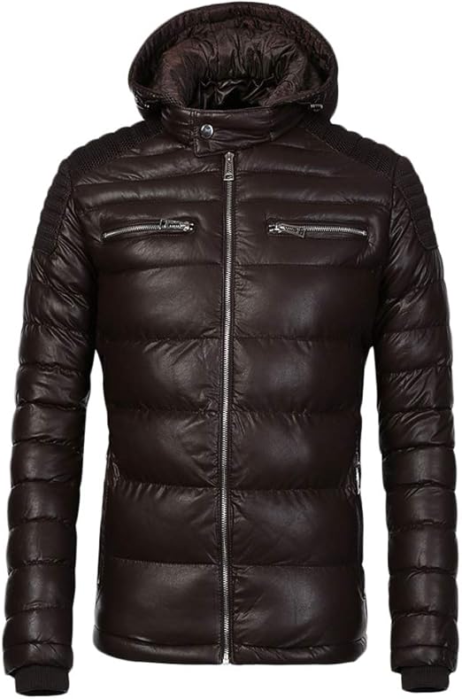 Men's Quilted Coat Long Padding Warm Sleeve Elegant Business Down Coat