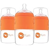 PopYum 5 oz Anti-Colic Formula Making / Mixing / Dispenser Baby Bottles, 3-Pack