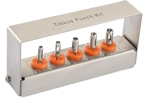 AAProTools Dental Tissue Punch Kit 5 Pcs Set Free Bur Holder DN-2237