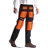 Axnol Heated Pants with 20000mAh Battery Pack Electric Heated Snow Hiking Pants Winter Softshell Outdoor Trousers
