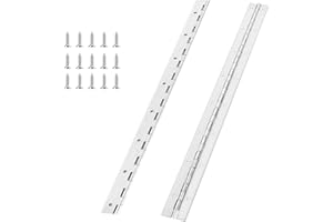 Yeecheng 2-Pack 16-Inch Silver Stainless Steel Heavy Duty Continuous & Piano Hinge, 2" Open Width Piano Boat Hinges, with Pre-Drilled Holes and Screws, for Piano Cabinets ane Wooden Box.