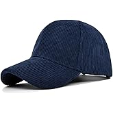 Agturber Corduroy Baseball Cap for Women Men Adjustable Vintage Low Profile Solid Color Dad Hat