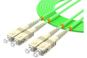 lidkew 1/10/40/100Gb OM5 Multimode Duplex Fiber,75Meters 246ftt SC to SC Fiber Optic Cable 50/125um UPC Fiber Patch Cable LSZ